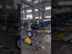 Tour d'éclairage mobile manuelle de 9 m avec projecteurs 4x1000W pour chantier de construction